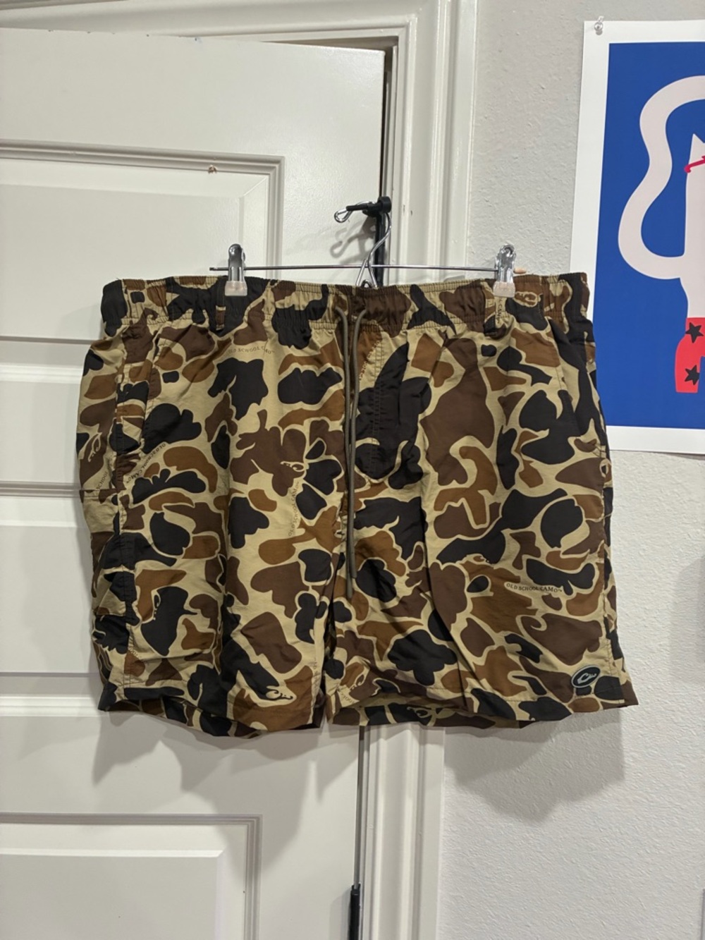 Drake Brown Black Tan Camo Athletic Shorts